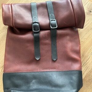 Loper & Hass Brown and Black Leather Backpack